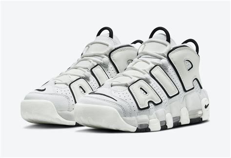 nike uptempo white and black